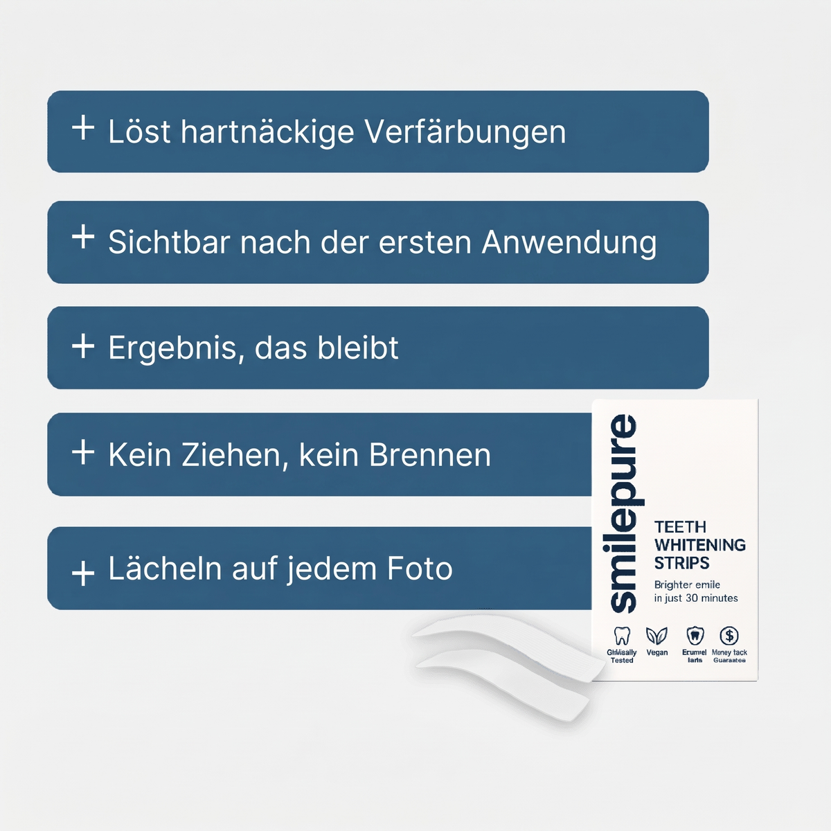 Vorteile der smilepure Whitening Strips